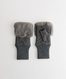 ORuKuBET  フェイクファー付きフィンガーレスグローブ(WOMEN)