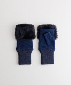 ORuKuBET  フェイクファー付きフィンガーレスグローブ(WOMEN)