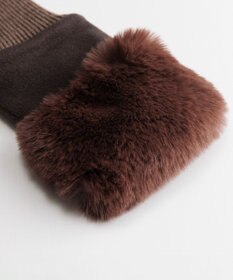 ORuKuBET  フェイクファー付きフィンガーレスグローブ(WOMEN)