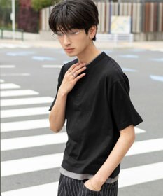 WEGO 【ユニセックス着用ITEM/MLサイズ展開】フェイクレイヤードヘンリーネックT（SS）