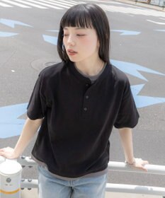 WEGO 【ユニセックス着用ITEM/MLサイズ展開】フェイクレイヤードヘンリーネックT（SS）