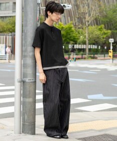 WEGO 【ユニセックス着用ITEM/MLサイズ展開】フェイクレイヤードヘンリーネックT（SS）