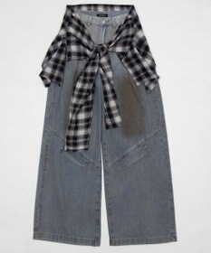 WEGO ウエストクロスワイドデニム