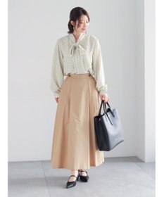 Te chichi タイプライタータックフレアスカート