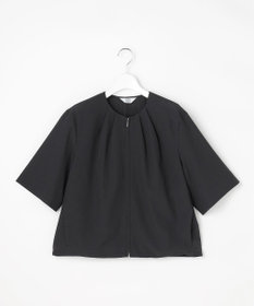J.PRESS LADIES S 【季節の変わり目に】アキハ BREEZE COOL ノーカラー ブルゾン