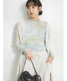 CRAFT STANDARD BOUTIQUE プリント柄スタンドネックプルオーバー