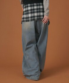 WEGO ウエストクロスワイドデニム