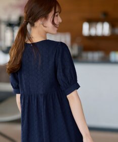 Tiaclasse L 【洗える】パンチングレースAラインワンピース