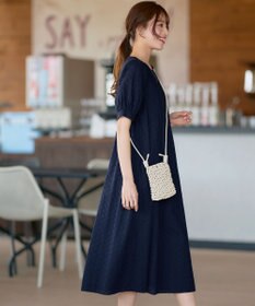 Tiaclasse L 【洗える】パンチングレースAラインワンピース