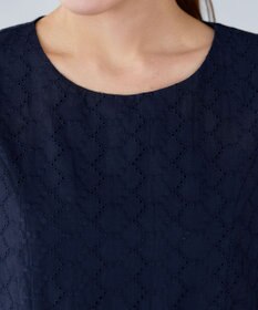 Tiaclasse L 【洗える】パンチングレースAラインワンピース