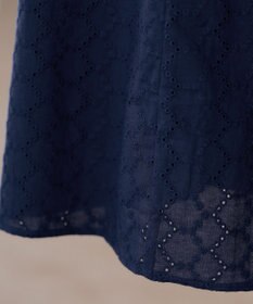 Tiaclasse L 【洗える】パンチングレースAラインワンピース