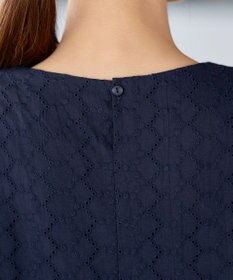 Tiaclasse L 【洗える】パンチングレースAラインワンピース