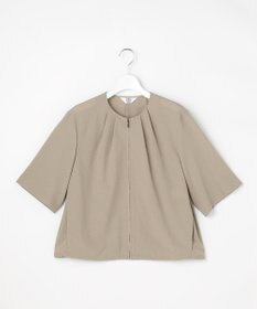 J.PRESS LADIES S 【季節の変わり目に】アキハ BREEZE COOL ノーカラー ブルゾン