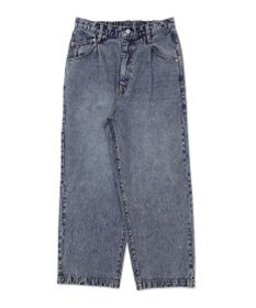 WEGO 【ユニセックス着用ITEM/SMLサイズ展開】ルーズテーパードデニムパンツ