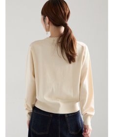 Te chichi 金釦ポケット付きクルーカーディガン