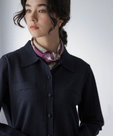 組曲 ニット襟トロンプルイユ ワンピース