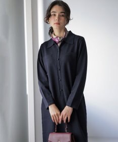 組曲 ニット襟トロンプルイユ ワンピース