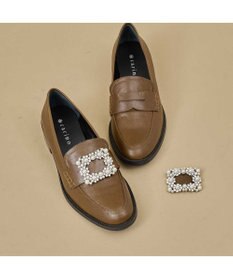MODE ET JACOMO <carino>ビジューバックルローファー
