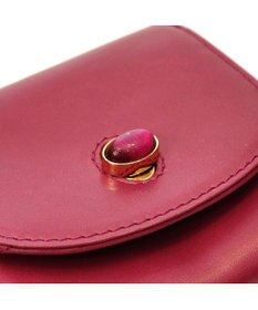 UNBILLION ペルケ perche ジェムストーンヒネリかぶせ三つ折りミニ財布