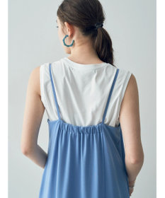 YECCA VECCA 【2点SET】シアーシャツ×Aラインキャミワンピース