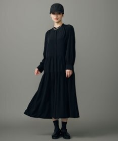 自由区 L シルキータッチティアード ドレス