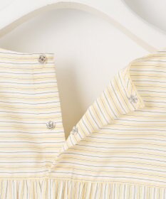 J.PRESS LADIES 【WEB限定・洗える】ストライプ キーネック ブラウス