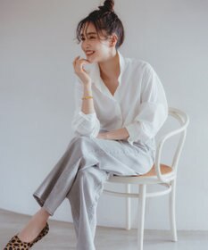 UNFILO 【MAG×スタイリストコラボ】イージーケアシャツ×ラメIラインスカート