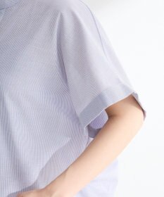 Green Parks 綿麻混フレンチスリーブスキッパーシャツ