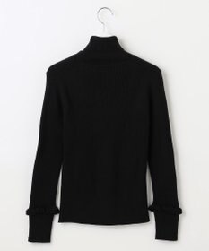 Feroux パールボタン リブタートル ニット