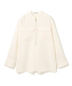 BEIGE， 【洗える】JASMINE / スタンドカラージップブラウス