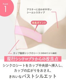 Wing ノンワイヤーブラ 【シンクロブラ】 動いてもズレにくい MB4015 ウイング／ワコール