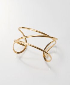 Phoebe ニュアンスラインワイドカフバングル ゴールド