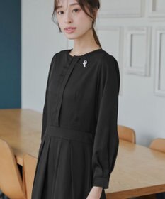 Tiaclasse L 【セレモニー・XSサイズ(5号)追加・新色追加・洗える】キーネックフレアワンピース