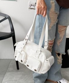WEGO アイレットデザインボストンバッグ