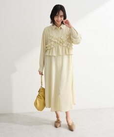 Green Parks ＳＥＴ２点フリルビスチェ＋シャツワンピース