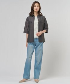 J.PRESS LADIES L 【洗える】BASIC STRETCH DENIM ボーイフィット デニム