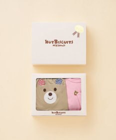 MIKI HOUSE HOT BISCUITS ワンポイント半袖Tシャツ＆顔ドンブルマギフトセット【BOX付き】