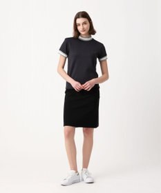 23区GOLF 【23Fondation/WOMEN】【吸水速乾/UVケア】ラインモックシャツ