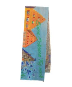 MOONBAT Hanato(ハナト) シルクウールストール ローデンブルクの街／幅60cm