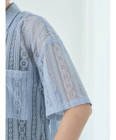 earth music&ecology フラワーレースシャツ