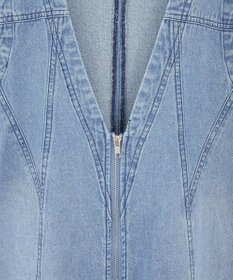 Green Parks ・ＳＵＧＡＲ　ＳＰＯＯＮ　Ｗ－ＺＩＰデニムミニワンピ