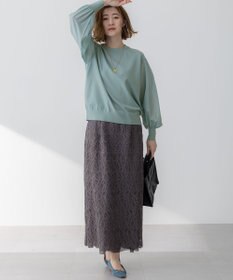 23区 L 【洗える】コンフォートストレッチ パフスリーブ ニット