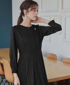 Tiaclasse L 【セレモニー・XSサイズ(5号)追加・新色追加・洗える】キーネックフレアワンピース