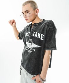 WEGO 【ユニセックス着用ITEM】グラフィックヘンリーネックT（SS）