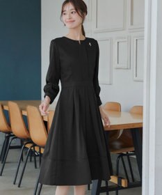 Tiaclasse L 【セレモニー・XSサイズ(5号)追加・新色追加・洗える】キーネックフレアワンピース