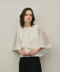 GRACE CONTINENTAL シアーケープニットカーディガン