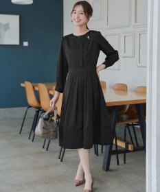 Tiaclasse L 【セレモニー・XSサイズ(5号)追加・新色追加・洗える】キーネックフレアワンピース