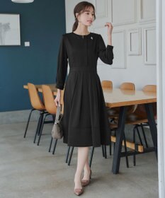 Tiaclasse L 【セレモニー・XSサイズ(5号)追加・新色追加・洗える】キーネックフレアワンピース