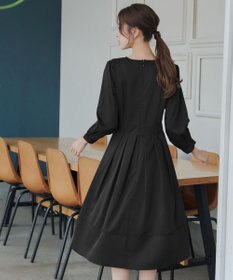 Tiaclasse L 【セレモニー・XSサイズ(5号)追加・新色追加・洗える】キーネックフレアワンピース