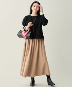 ANY L 【2SET】バイカラーニット×スエードスカートセット